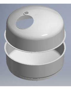 Mixing tank 4000L O/U reinforced